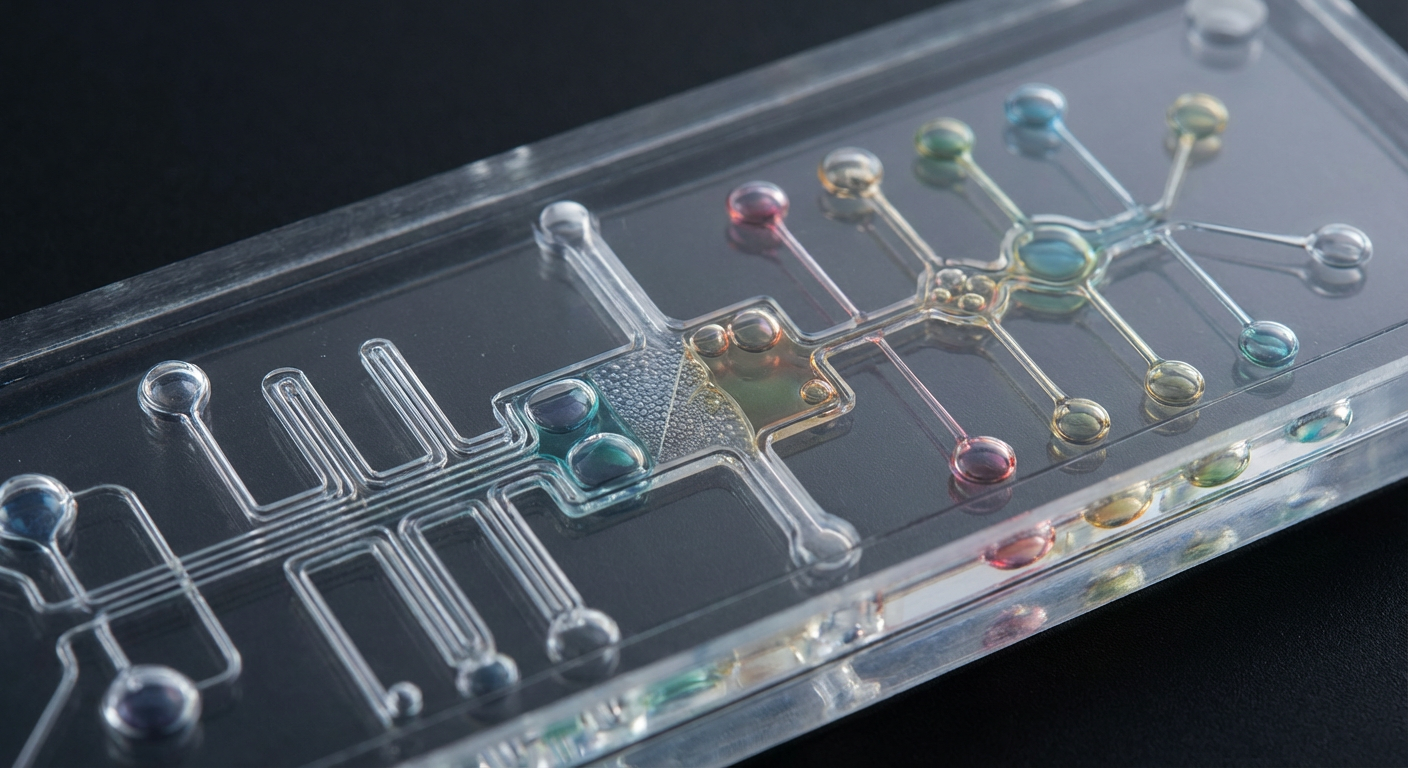 Microfluidic lab-on-chip device with visible micro-channels for point-of-care diagnostics
